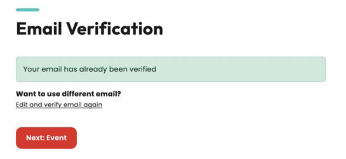 Registration screenshot